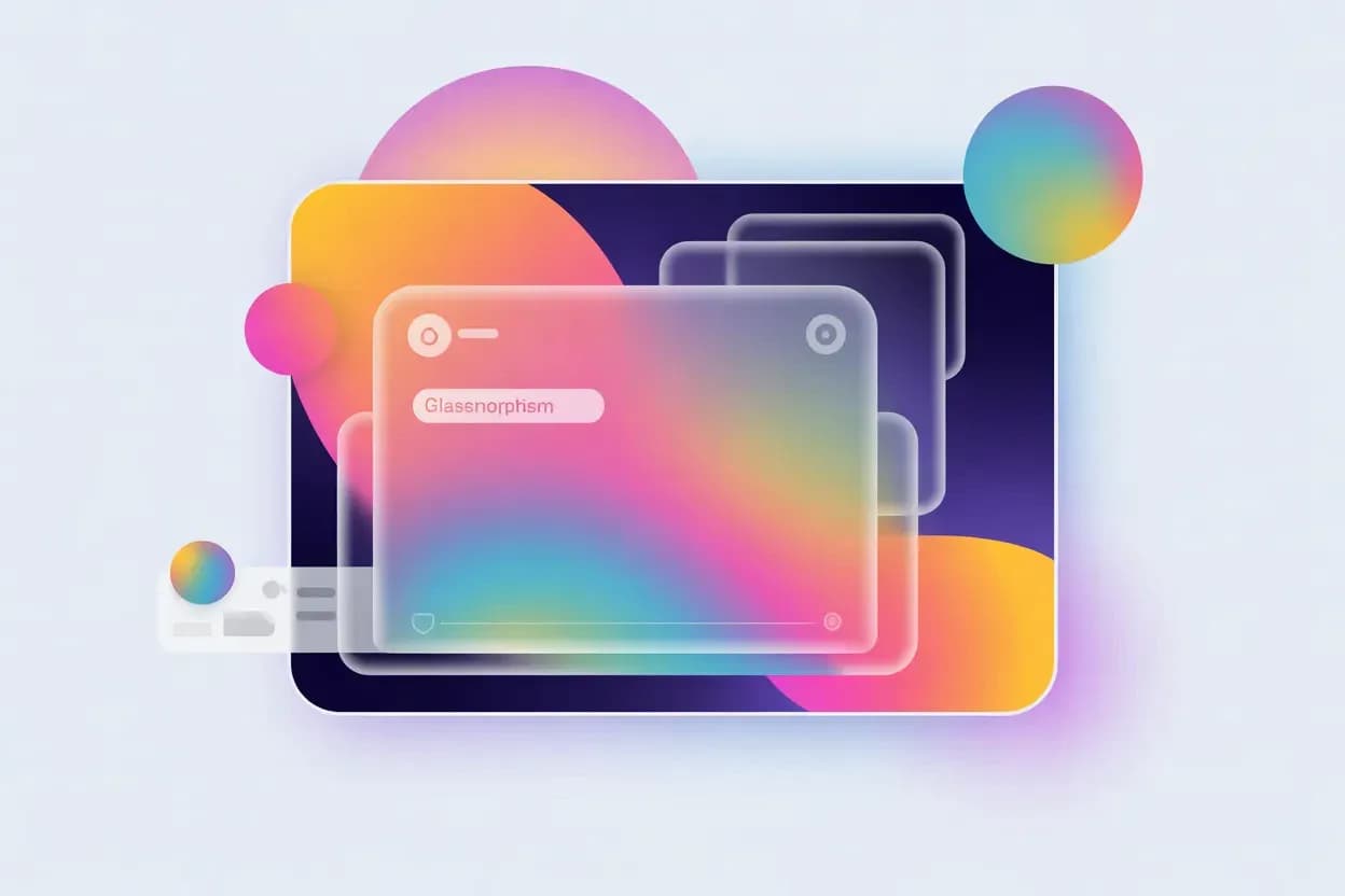 Glassmorphisme tendance design 2025