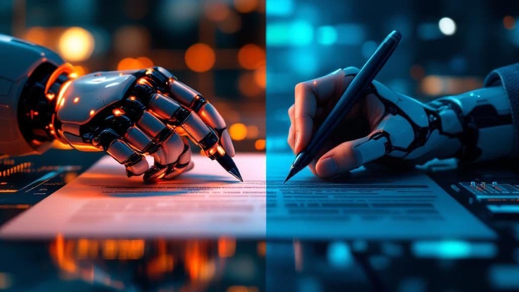 Contenu IA et humain collaboration redaction web