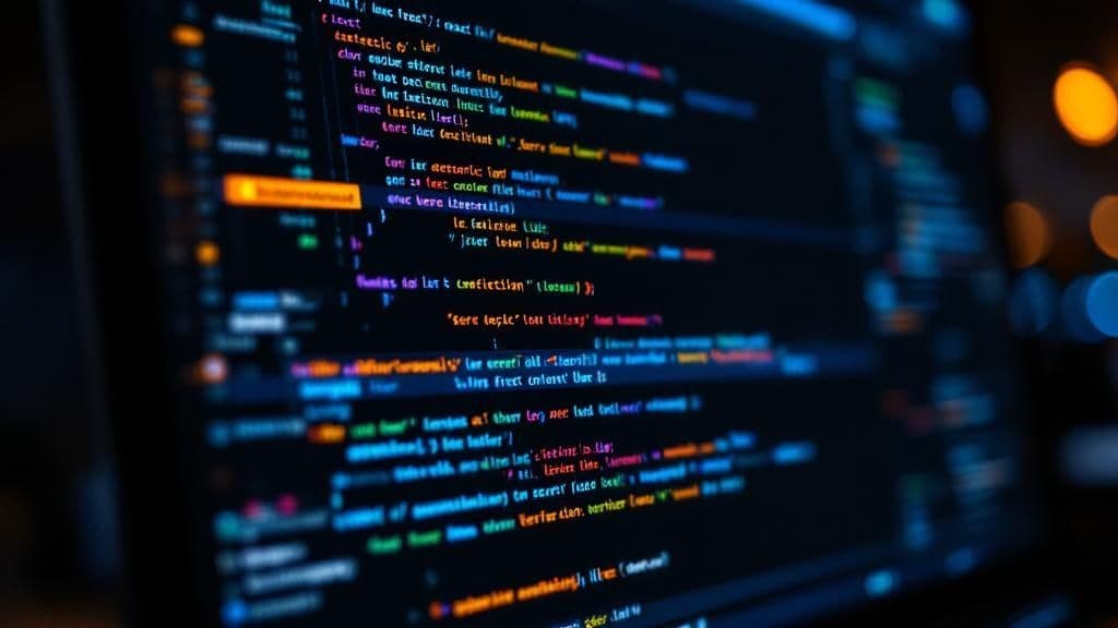Code React coloré sur écran sombre illustrant les composants serveur en production